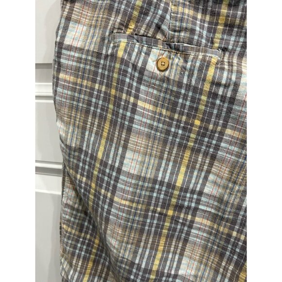 Tommy Bahama Mens Plaid Shorts Size 42 Linen Tencel Blend - Picture 4 of 8
